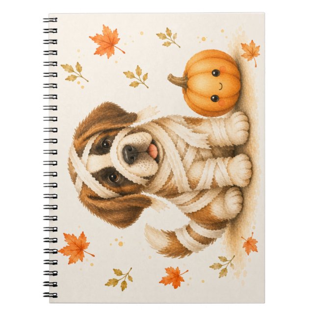 Cuaderno Mamá St Bernard Halloween (Frente)