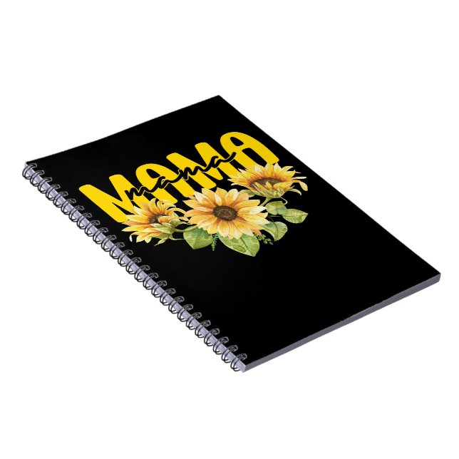 Cuaderno Mama Sunflower Sunshine - Alegre diseño floral (Lado Derecho)