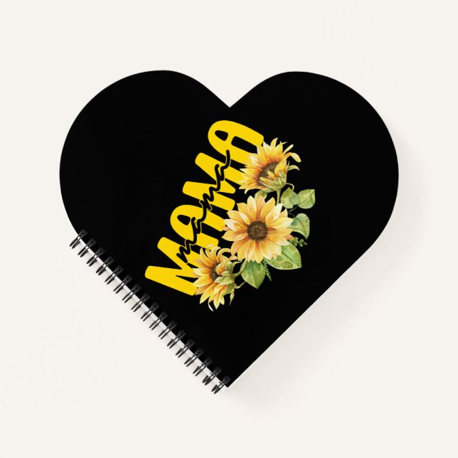 Cuaderno Mama Sunflower Sunshine - Alegre diseño floral (Anverso)