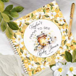 Cuaderno Mama to Bee Flowers Honey Baby Shower Guest Book