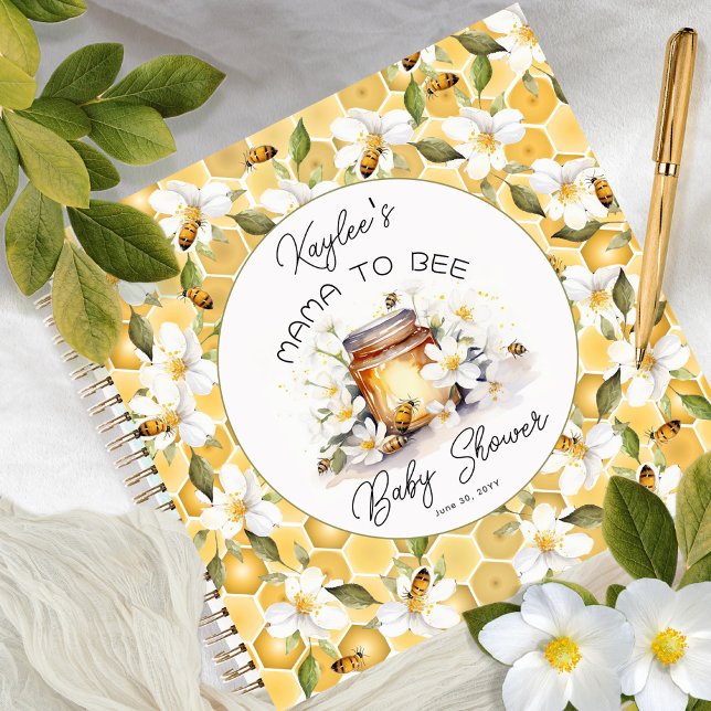 Cuaderno Mama to Bee Flowers Honey Baby Shower Guest Book (Subido por el creador)