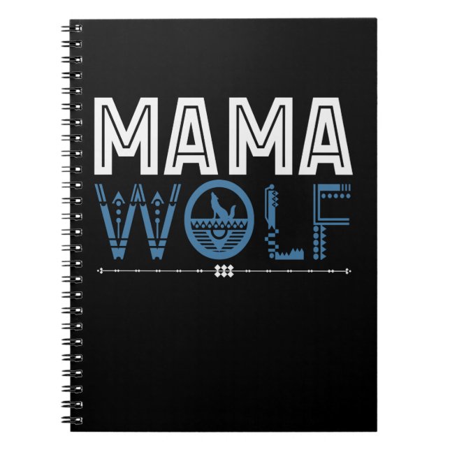 Cuaderno Mama Wolf Nativo American Art Mother (Frente)