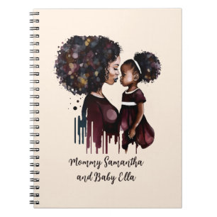 Cuaderno Mamá y hija negras personalizadas (4)
