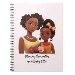 Cuaderno Mamá y hija negras personalizadas (7)