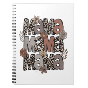Cuaderno Mami race de mamá divertida race y leopardo de col