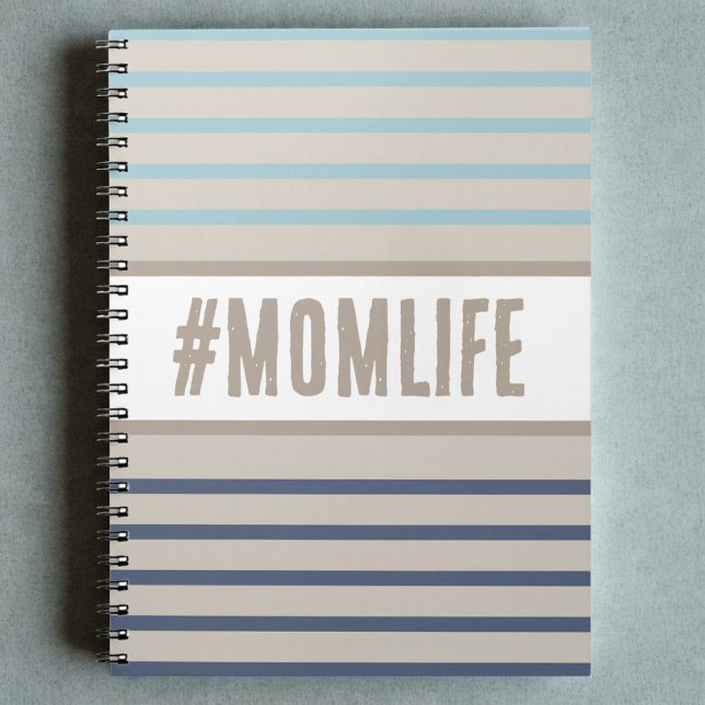Cuaderno Mami turquesa azul y beige (momlife notebook)