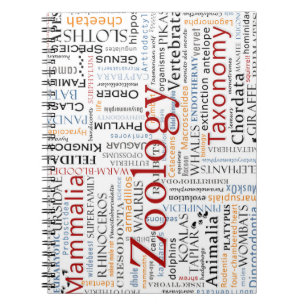 Cuaderno Mamíferos en tipografía