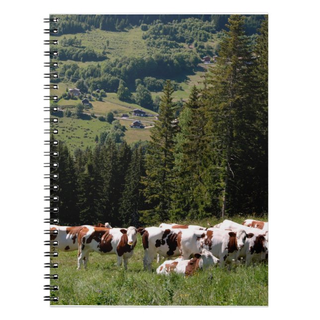 Cuaderno Manada de vacas pastoreando en los Alpes franceses (Frente)