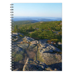 Cuaderno Mañana en la cima de la montaña Cadillac en Acadia