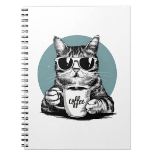 Cuaderno Mañanas de Gato Guay � Café, Gafas de Sol & Actitu