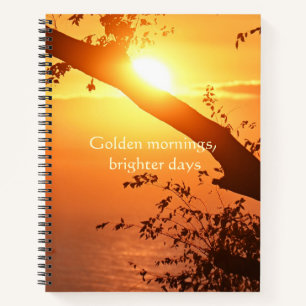 Cuaderno Mañanas doradas días más brillantes amanecer radia