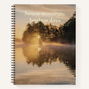 Cuaderno Mañanas Serenas Días Más Brillantes Lago de Niebla