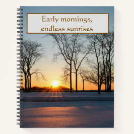 Cuaderno Mañanas Tempranas Amaneceres Interminables Inviern