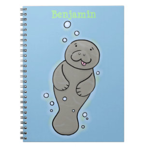 Cuaderno Manatí de bebé con ilustracion de burbujas