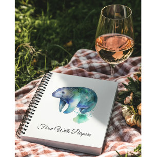 Cuaderno Manatí Susurro Oceánico, personalizado