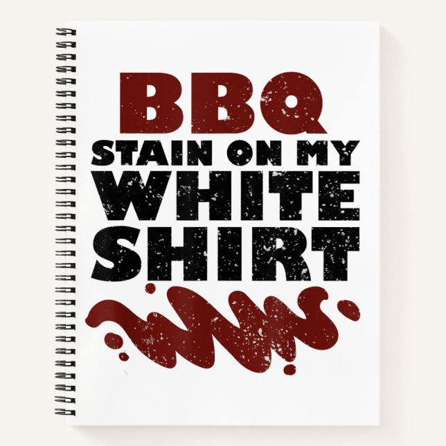Cuaderno Mancha de barbacoa en mi blanco (Anverso)