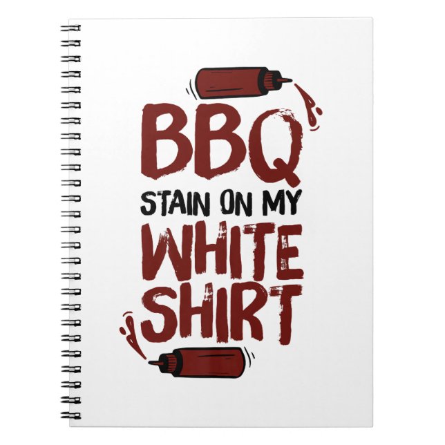 Cuaderno Mancha de barbacoa en mi White Premium (Frente)