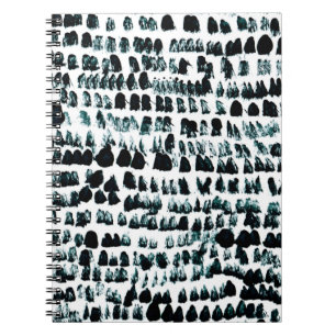 Cuaderno Manchas de pintura negras con manchas, manchas y g