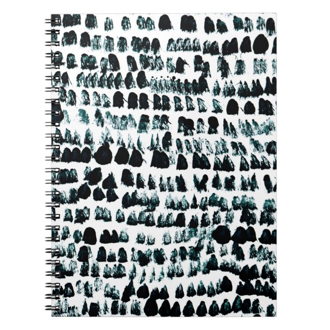 Cuaderno Manchas de pintura negras con manchas, manchas y g (Frente)