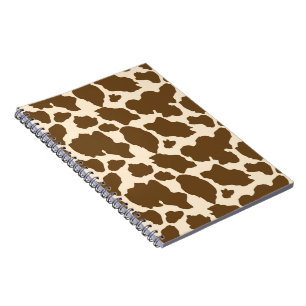 Cuaderno Manchas Marrones Estampado de Vaca Granjero Animal