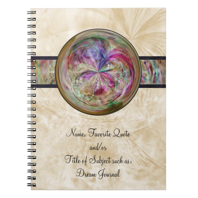 Cuaderno Mandala abstracta de la burbuja con la cinta (Frente)