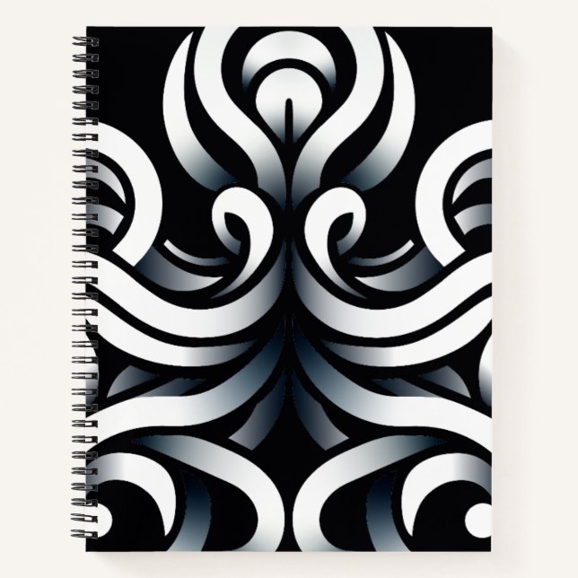 Cuaderno Mandalá abstracto geométrico sagrado Zen minimalis (Anverso)