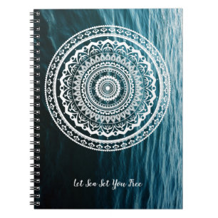 Cuaderno Mandalá Blanco Deja que el mar te libere