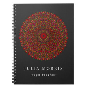 Cuaderno Mandala colorida de la flor