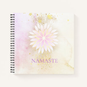 Cuaderno *~* Mandala Dalia Pastel Lavanda Melocotón AP2
