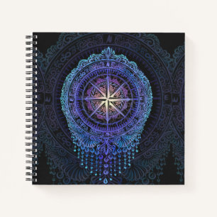Cuaderno Mandala de brújula celeste