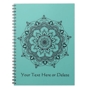 Cuaderno Mandala de encargo de la flor de la alheña de las