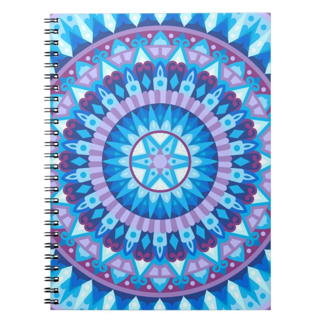 Cuaderno Mandalá de invierno boho espiritual acogedor calma (Frente)