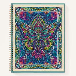 Cuaderno Mandalá de Mariposa Vibrante Ornate Zentangle Diar