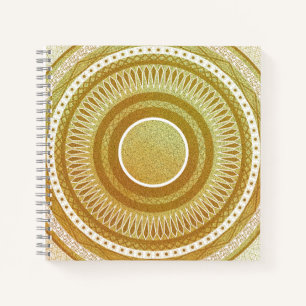 Cuaderno Mandalá de Oro y Brillo