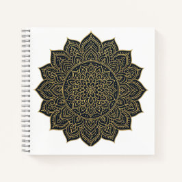 Cuaderno Mandala de oro y marina
