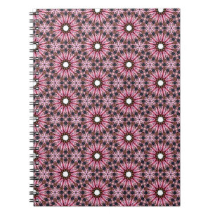 Cuaderno Mandalá de pluma rosa boho