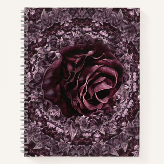Cuaderno Mandala de rosa  (Anverso)