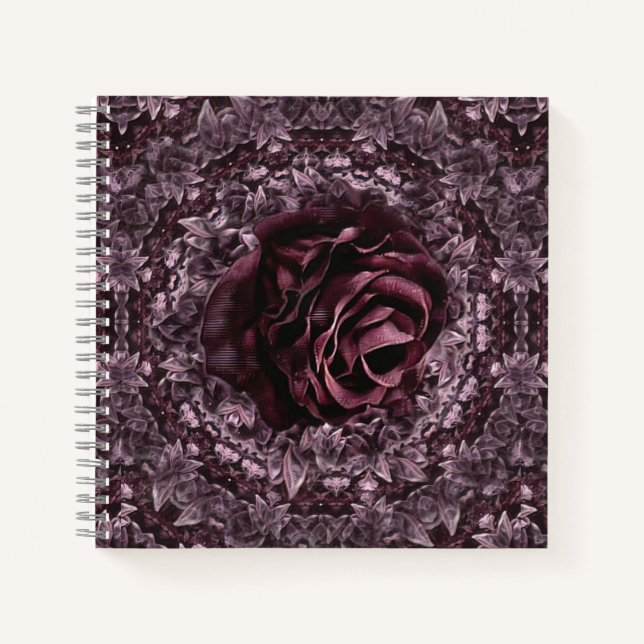 Cuaderno Mandala de rosa  (Anverso)