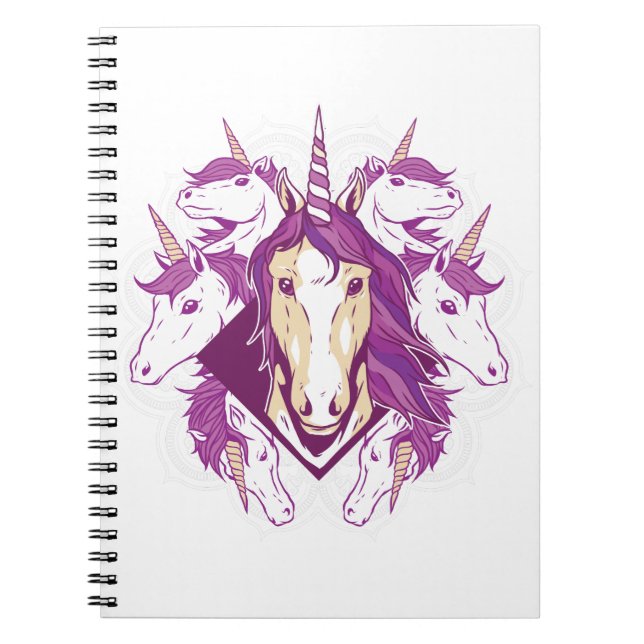 Cuaderno Mandala de unicornio (Frente)