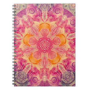 Cuaderno Mandala: diseño de acuarela redonda