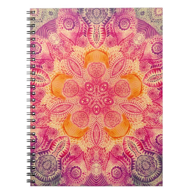 Cuaderno Mandala: diseño de acuarela redonda (Frente)