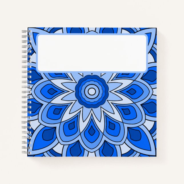 Cuaderno Mandala en azul (Anverso)