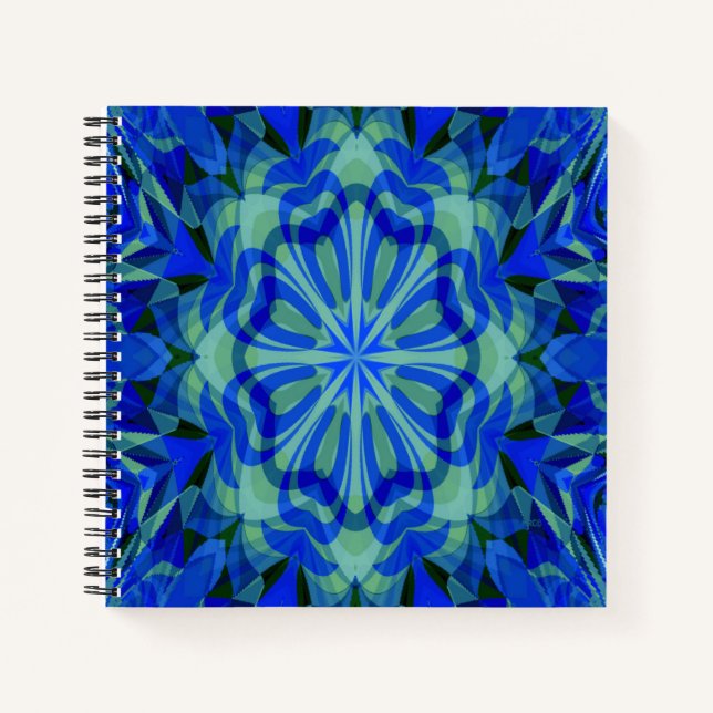 Cuaderno Mandala en azul. (Anverso)
