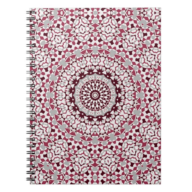 Cuaderno Mandala es gris borgoña (Frente)