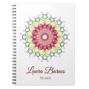 Cuaderno Mandala. floral étnico