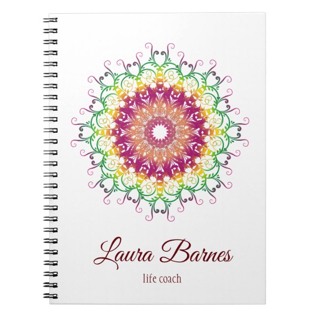 Cuaderno Mandala. floral étnico (Frente)