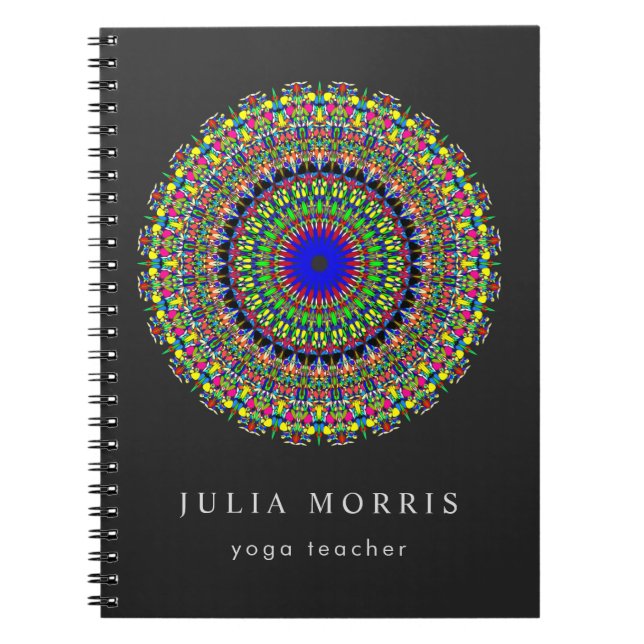 Cuaderno Mandala floral feliz (Frente)
