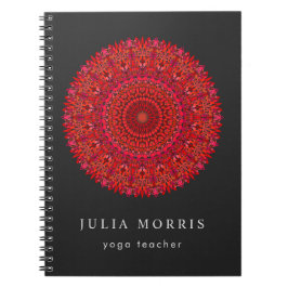 Cuaderno Mandala floral roja