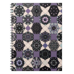 Cuaderno Mandala floral vintage: colorida y sin mar