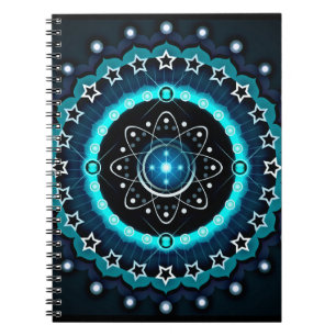 Cuaderno Mandala Kaleidoscope con fondo negro